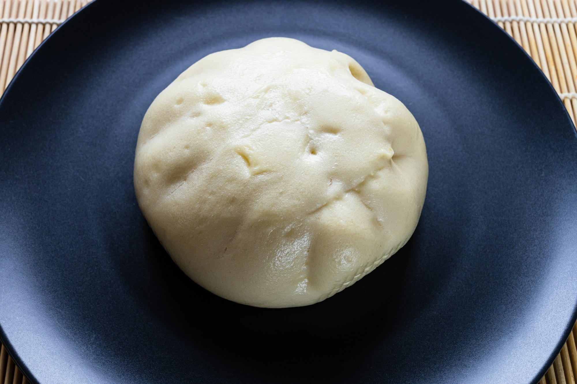 steamed Banh bao, Vietnamese savory bun close up